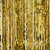 Metallic Gold Foil Tinsel Fringe Curtain, 8' Backdrop | ShopWildThings.com