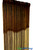 Dark Brown Ombre Stripe String Curtain Fringe Panel for Doors and Windows, 7' Long Curtain by ShopWildThings.com