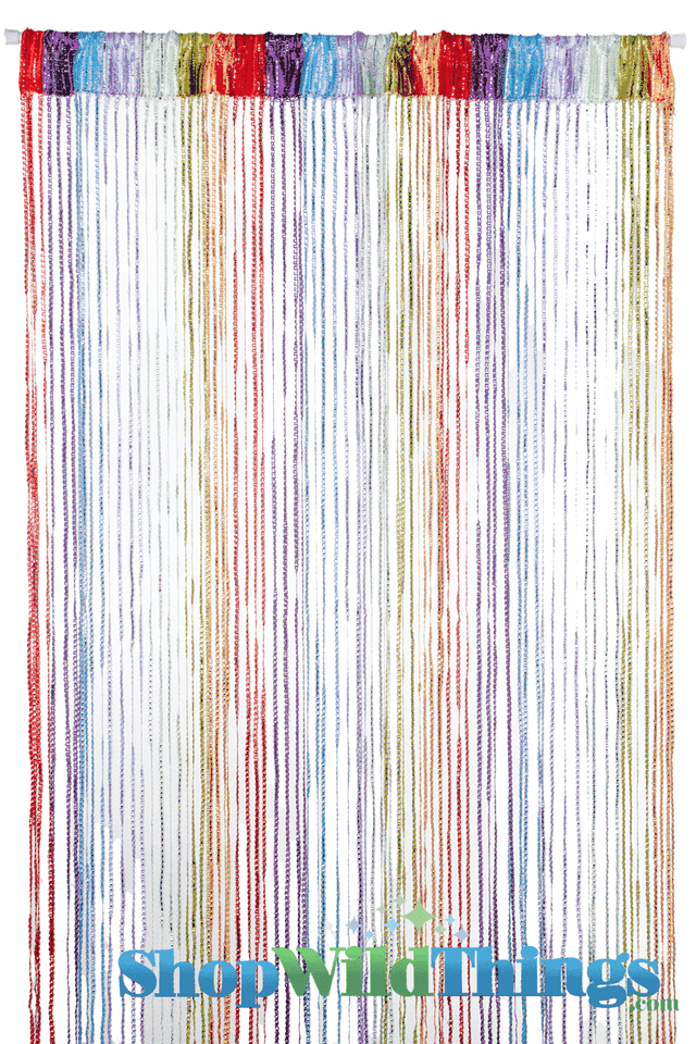Rainbow String Curtain with Silver Threads | ShopWildThings.com