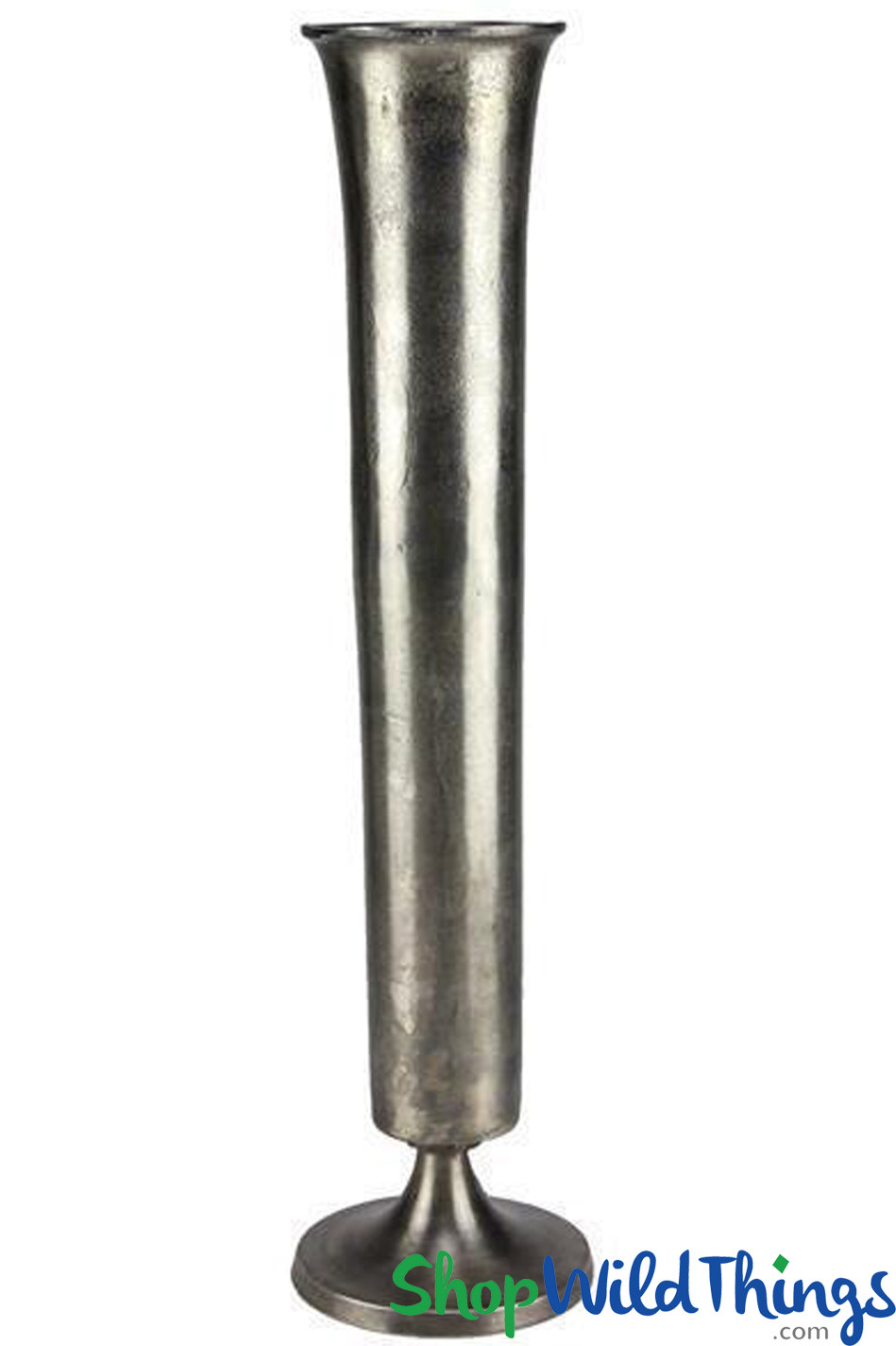 Pewter Gray Floor Vase | Indoor/Outdoor Floral Riser | ShopWildThings.com