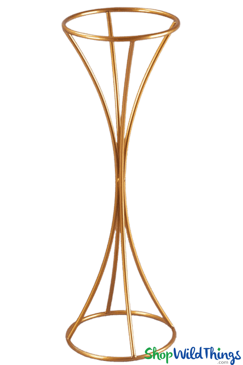 Metal Hourglass Centerpiece Riser 28" Tall Floral Frame