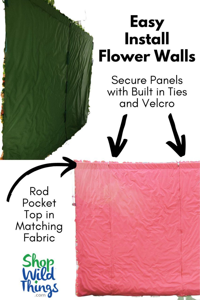 Round White & Cream Super Premium Flower Wall Kit that includes Orchids