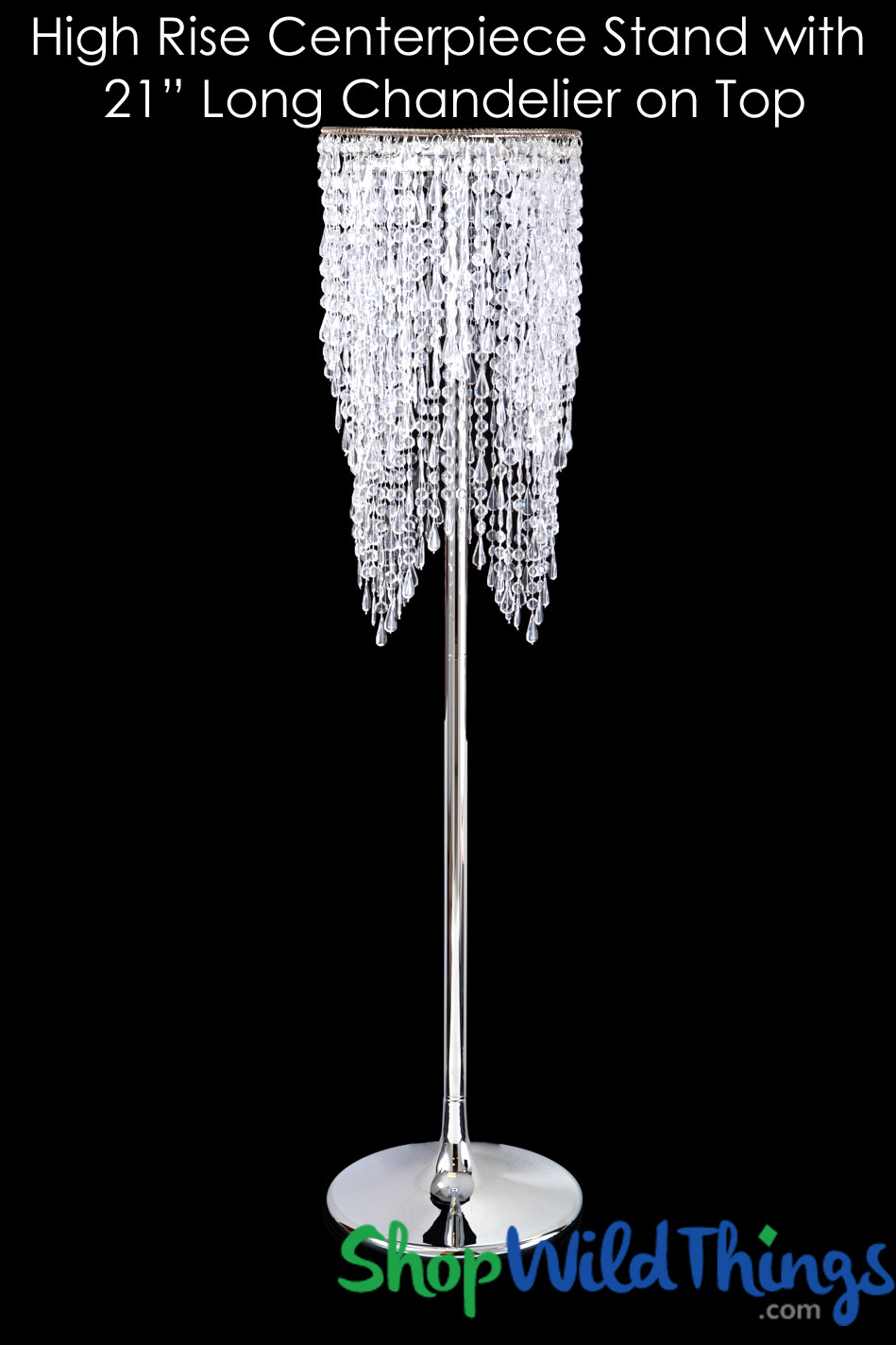 Wedding Centerpiece Riser Adjustable Silver Chrome Floral Stand ...