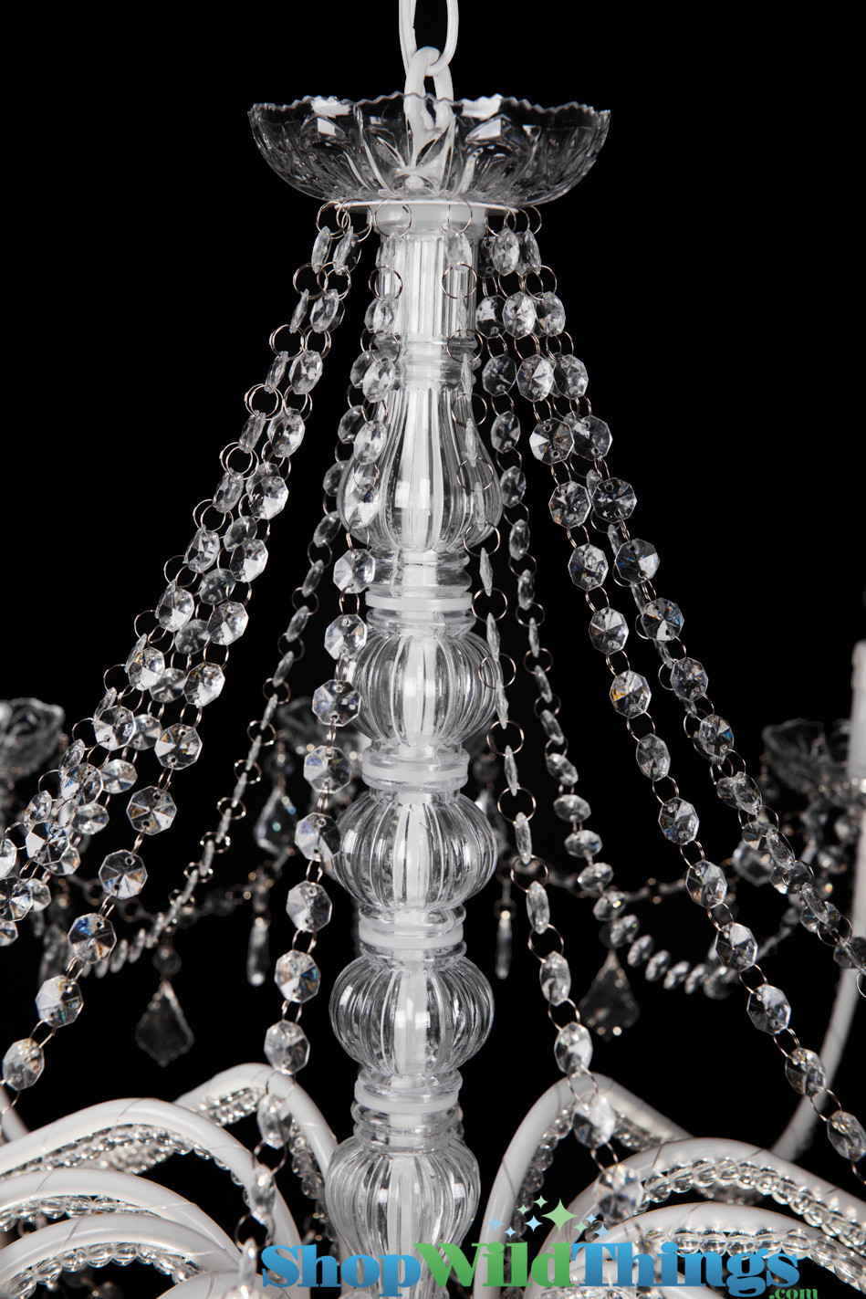White Chandelier, Large White Chandelier for Home and Events