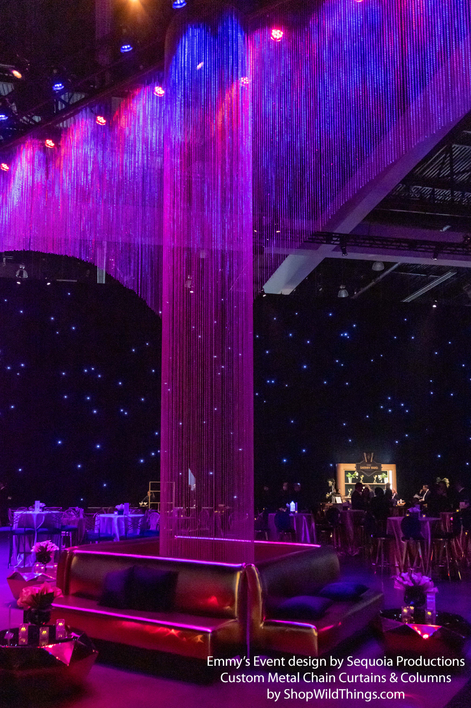 Metal Beaded Curtains in Ballroom