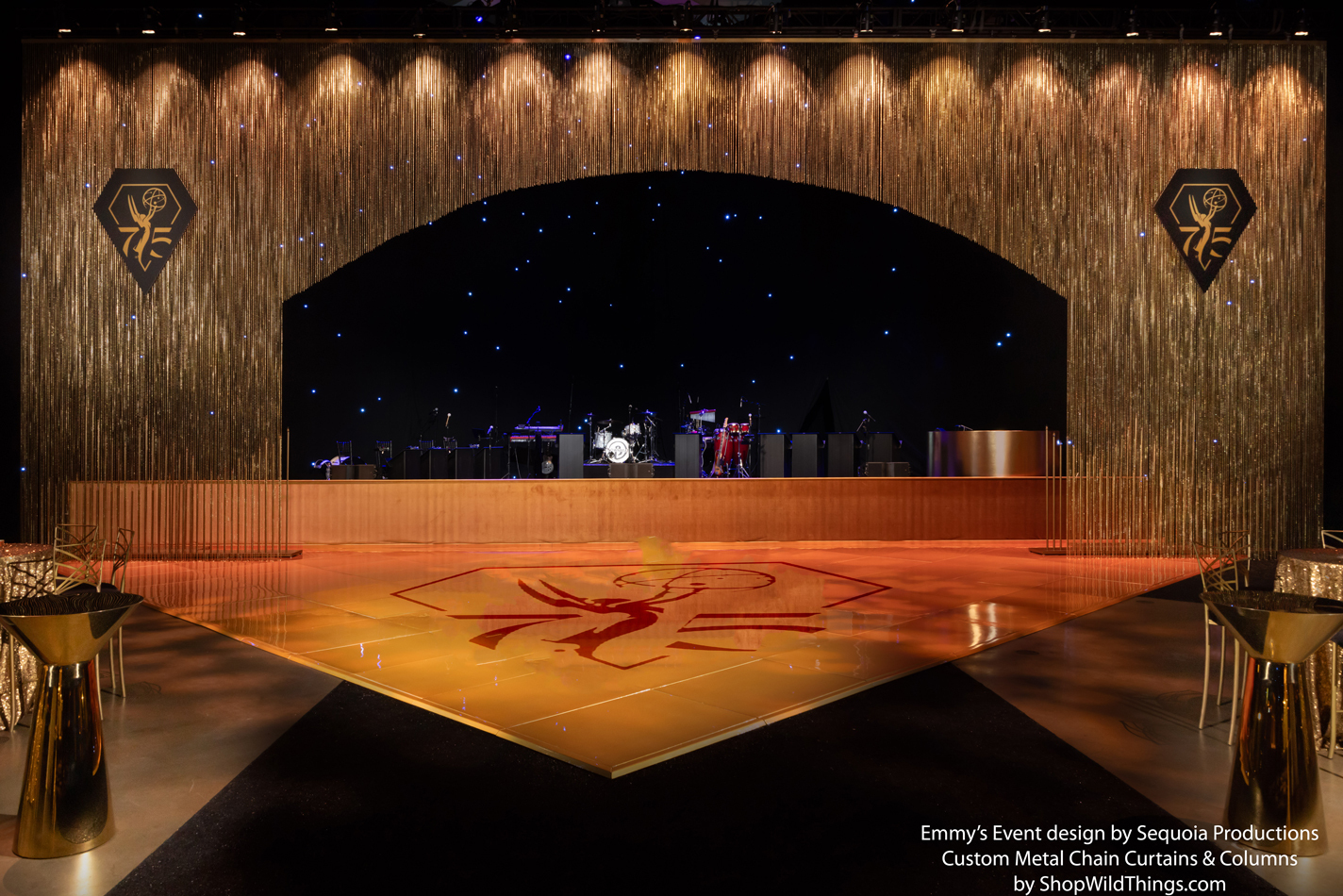 Metal Chain Beaded Curtains for Emmy Awards