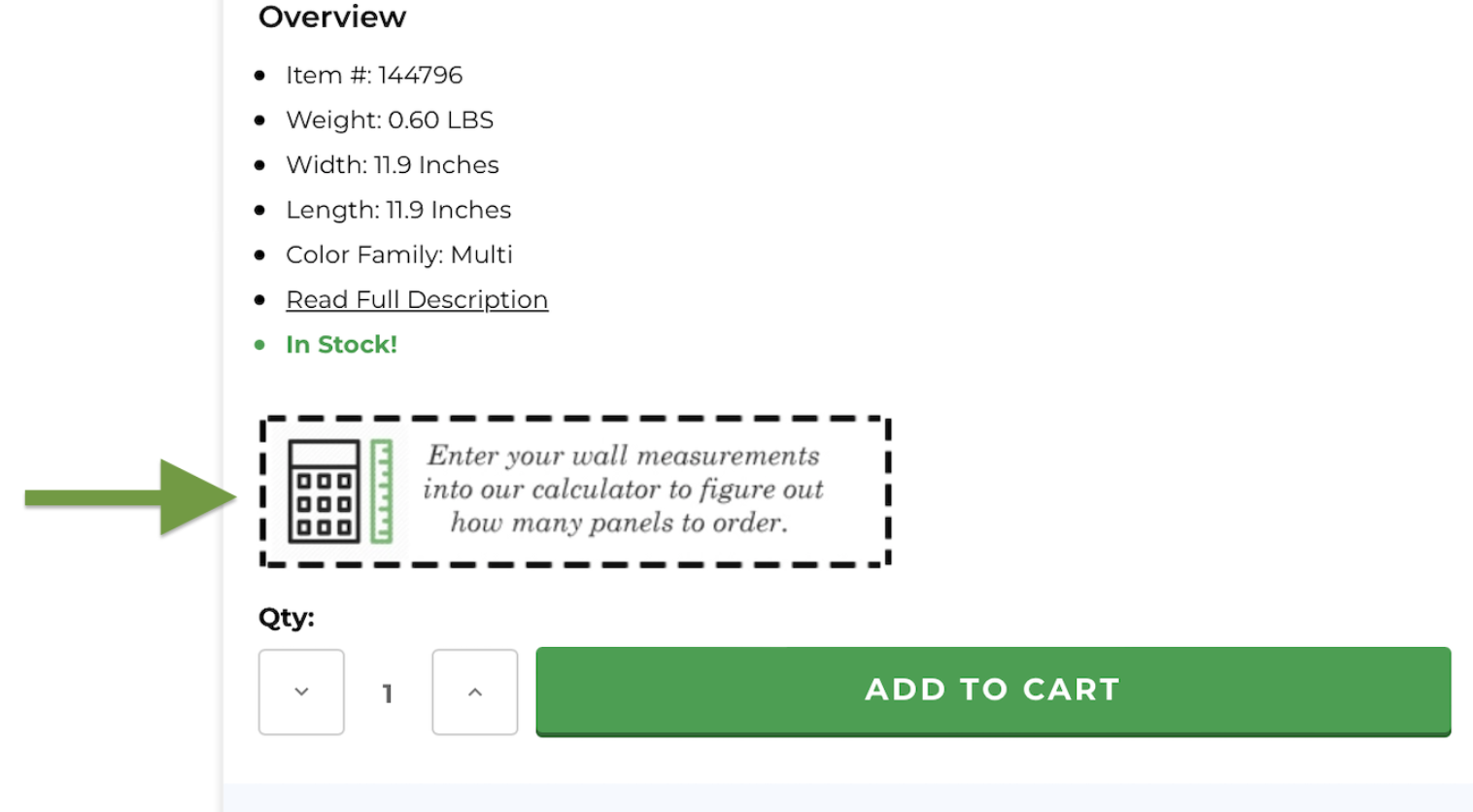 Example of Shimmer Wall Panel Calculator ShopWildThings