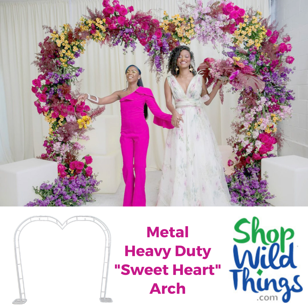 Heavy Duty Heart Shaped Metal Arch for Florals by ShopWildThings.com