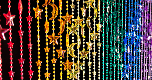 stars moons beaded curtains