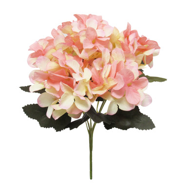 Flower Spray, Velvet Rose Stem - 20 - Cream Pink