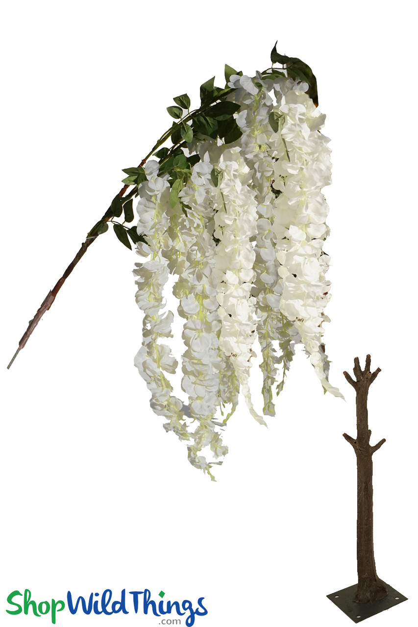 Image of Interchangeable Replacement Cream Wisteria Flower Branch - 48