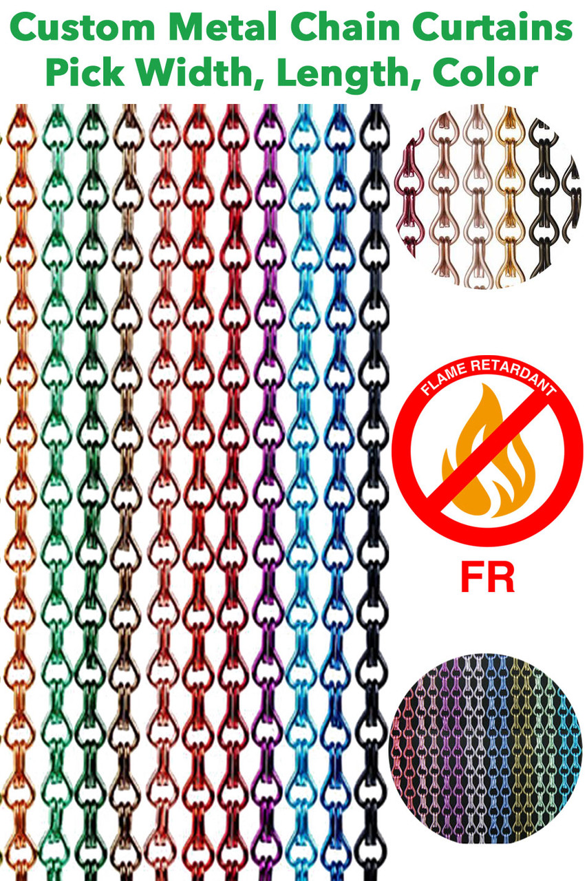 Image of Custom Metal Lynx Aluminum Chain Curtains (or Columns)- Pick Length, Width, Color