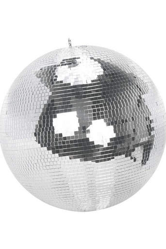 15 1/2 Silver Mirror Disco Ball - Real Glass Tiles!