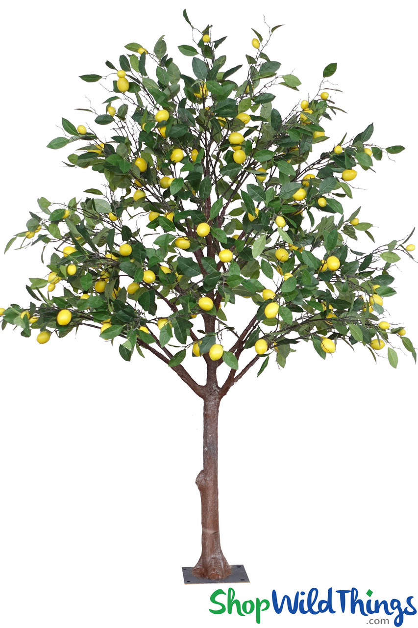 Image of Artificial Ultra-Realistic Lemon Tree,  7' H x 5' W