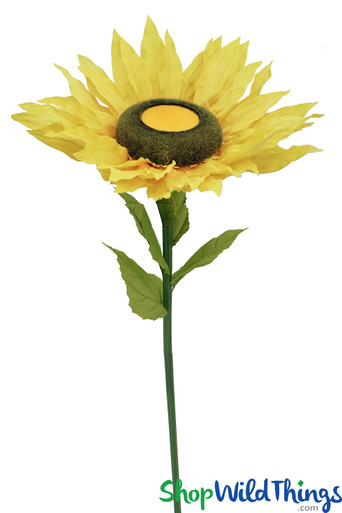 Extra Large 24 Wide Artificial Sunflower Prop With Removable Stalk