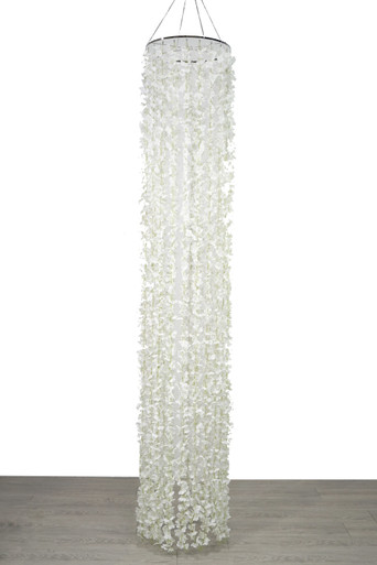 8.9' Long White Silk Flower Column, 18