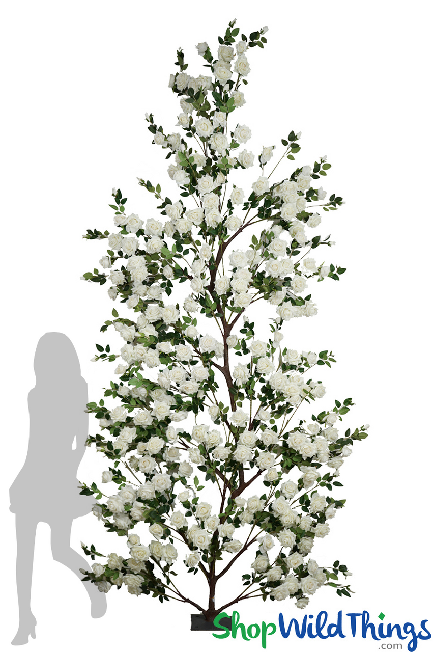 Image of BRAND NEW! Majestic Rose Trellis Backdrop 12' Tall - Premium White Velvet Roses