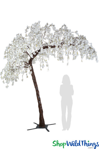 Huge Faux White Flowering Cherry Blossom Wedding Tree | 10.5'H x 8'W