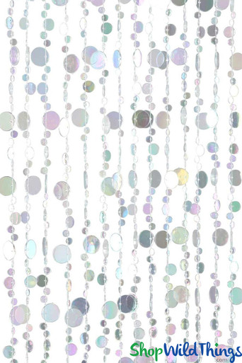 Bubbles Beaded Curtain - Crystal Clear Iridescent - 3 ft x 6 ft (The Oprah  Winfrey Curtain)