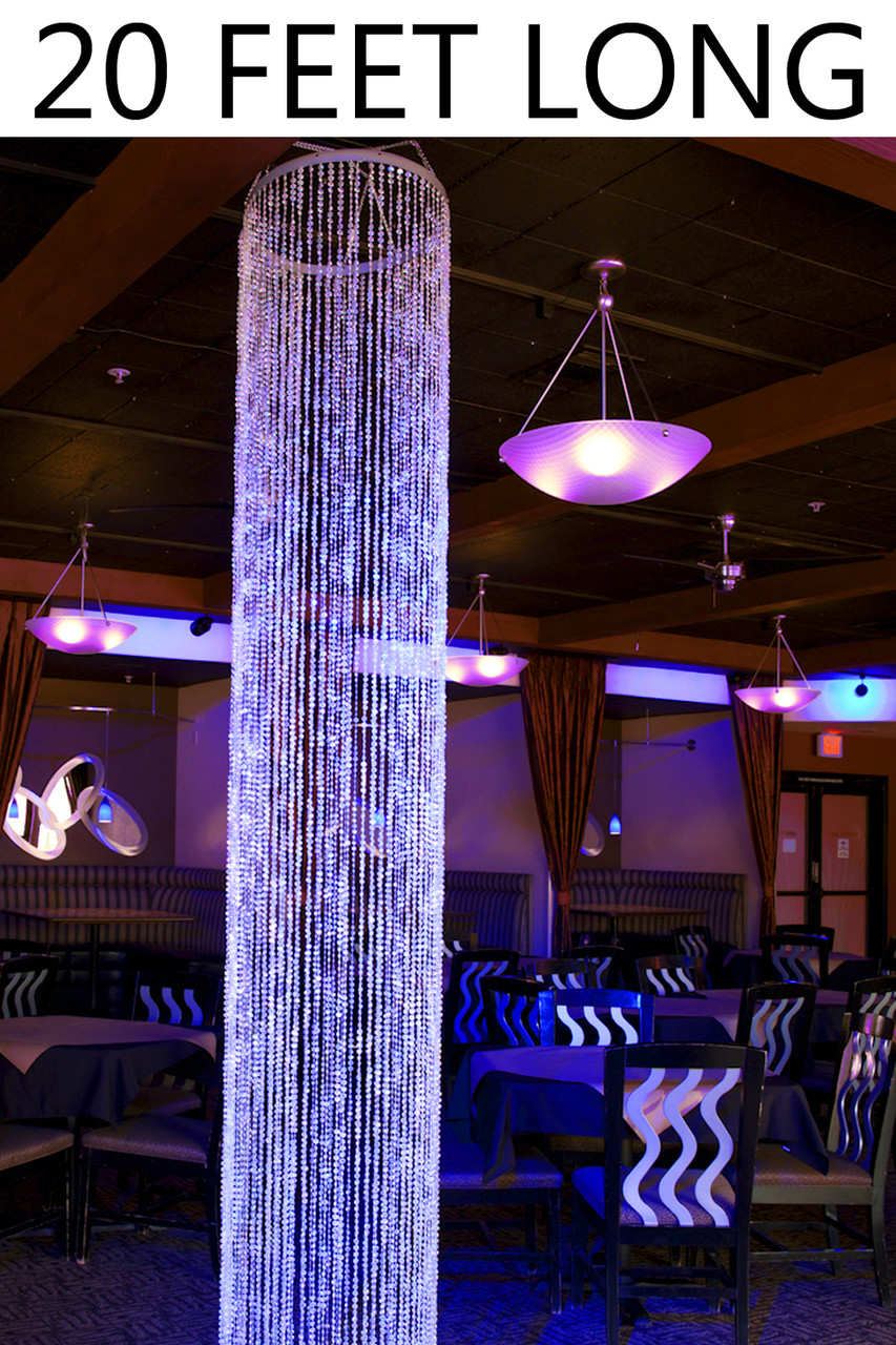 Image of Diamonds Crystal Sparkling Iridescent Column 20 ft - Round - PREMIUM QUALITY BEADS!