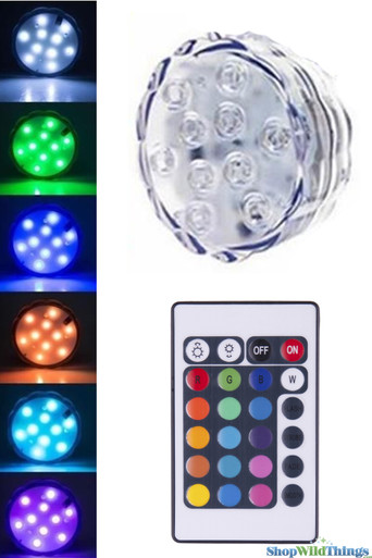 Super Bright LEDs Submersible RGB 10 LED Accent Light w/ Remote