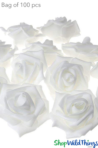 White Foam Roses - Floating Wedding Decor 