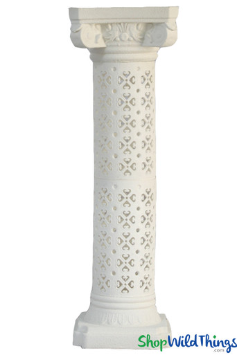 Wedding Column Pedestal with Heart Cutouts - ShopWildThings.com