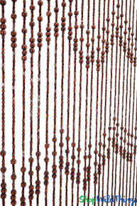 Wooden Bead Curtain - Augusta Natural - 35.5 x 71 - 31 Strands