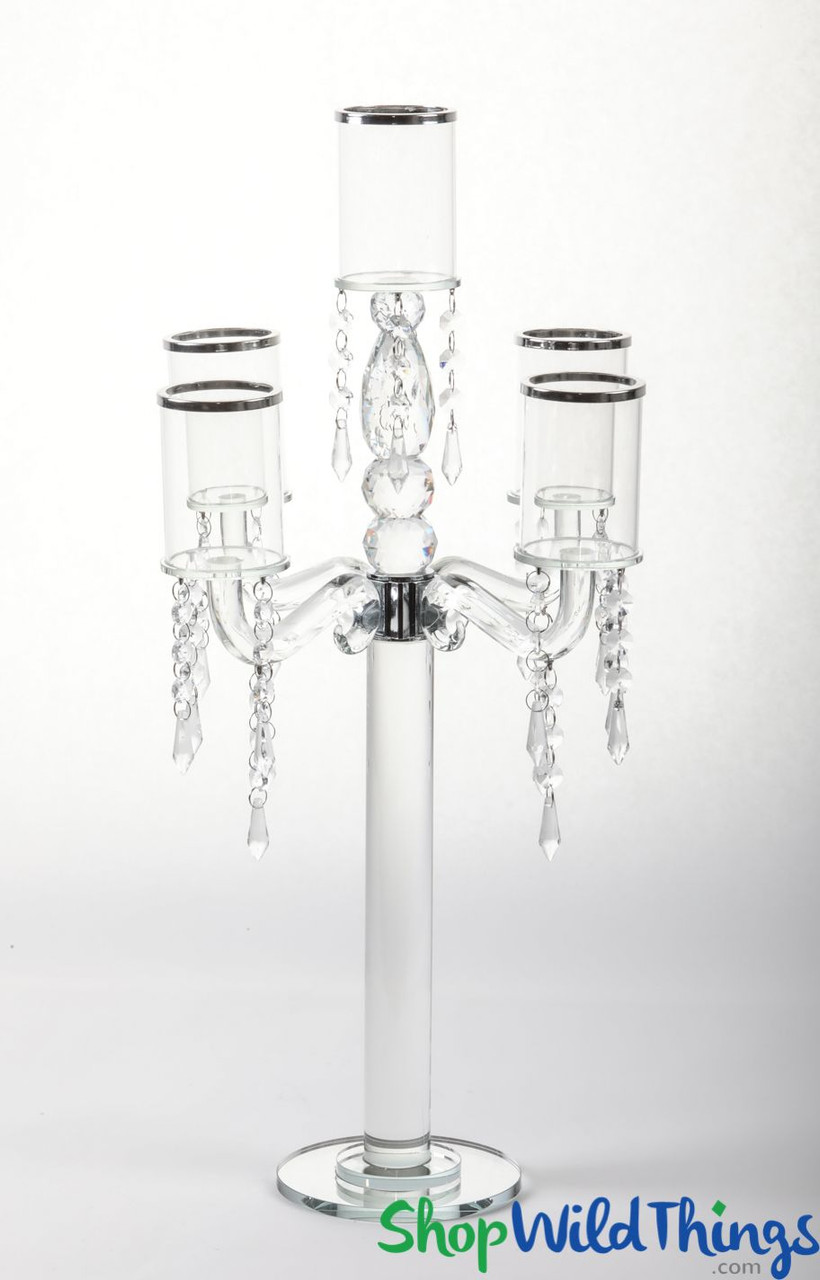 Image of Real Crystal 5 Cup Candelabra 