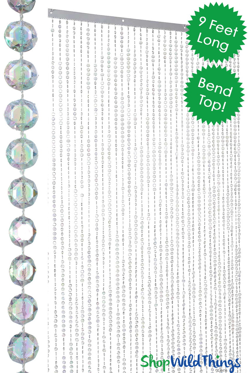 Image of (Premium!) Diamonds Beaded Curtain - Metal Tops 6-20 Feet Long