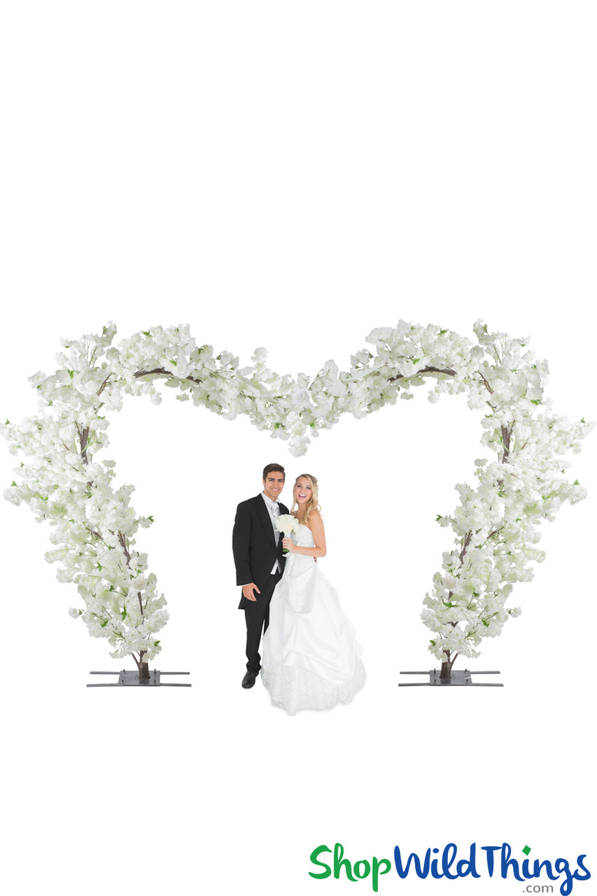 Image of Flowering Dogwood Tree Wedding Heart Arch 10' Tall x15'  Wide!