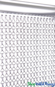 Metallic Foil Fringe Curtain - Silver 8