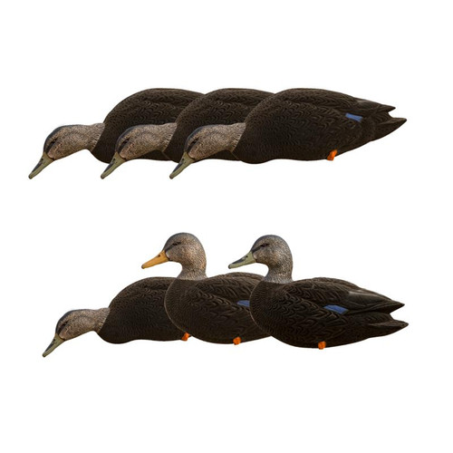 AXF Flocked Full Body Black Ducks: Fusion Pack