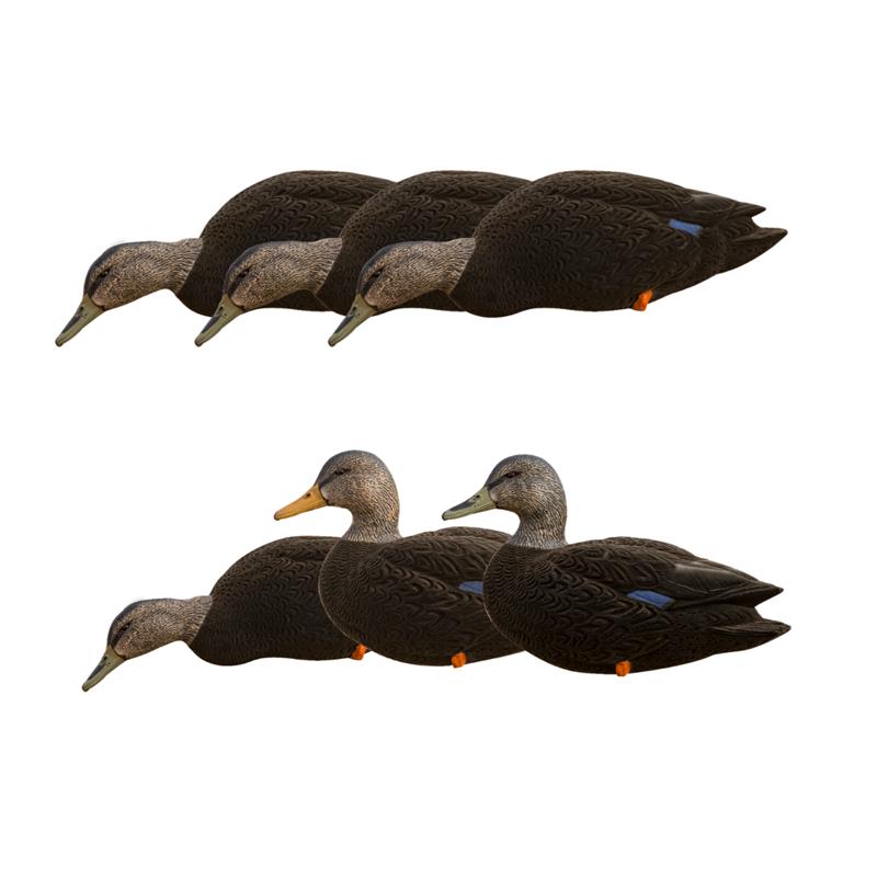 AXF Flocked Full Body Black Ducks: Fusion Pack