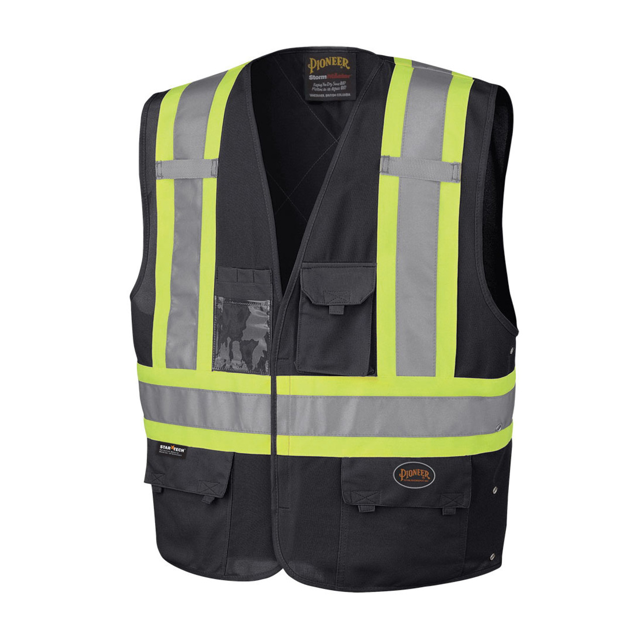 Pioneer Polyester Trricot Hi-Vis Safety Vest with 2 Tape