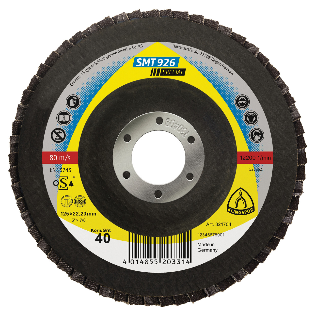 DISC MOP ABRSV 5IN 7/8IN 40 6 DEG CVX