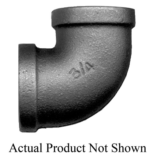 Fairview BI-100-P Pipe Elbow, 3 in Nominal, FNPT End Style, Class 150, Iron, Import