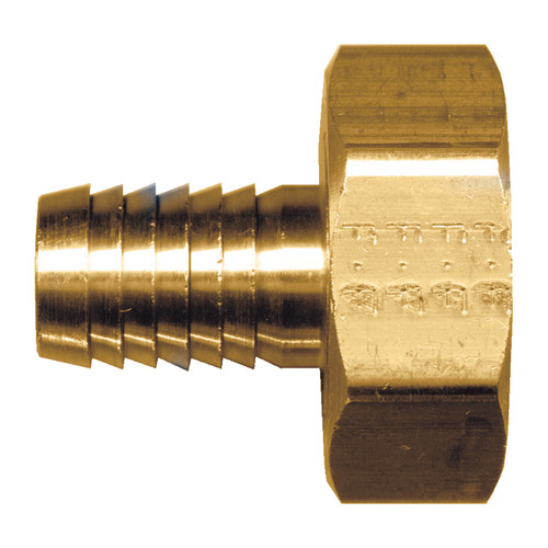 Fairview 195-10 Water Hose Swivel Connector, 5/8 in, Hose Barb x Female Hose, Brass, Import