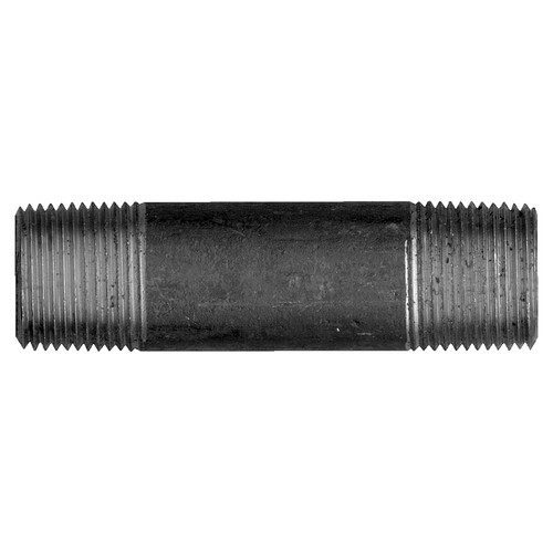 Fairview BI-113-C6 Long Pipe Nipple, 3/8 x 6 in Nominal, MNPT End Style, Class 150, Iron, Import