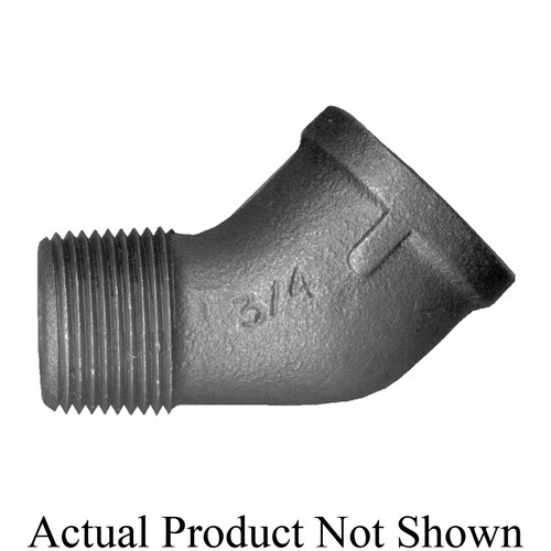 Fairview BI-124-A Pipe Street Elbow, 1/8 in Nominal, MNPT x FNPT End Style, Class 150, Iron, Import