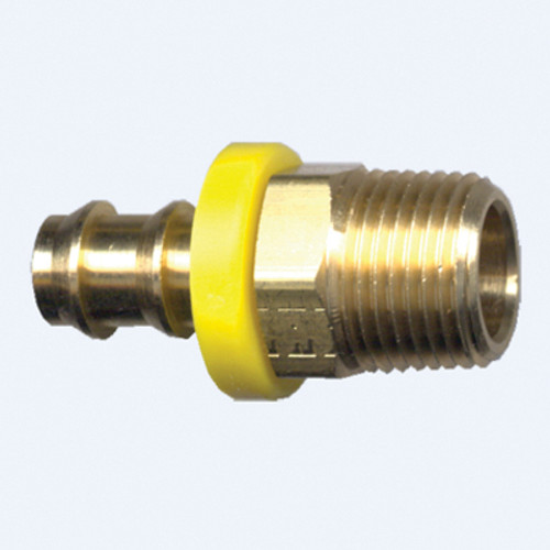 Fairview GRIP-TITE 725-6C 700 Male Hose Fitting, 3/8 in Nominal, Hose Barb x Male Pipe End Style, Brass