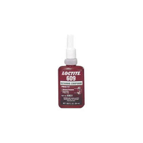 Loctite 135512 609 1-Part High Strength Retaining Compound, 50 mL Bottle, Liquid, Green, 1.1000000000000001