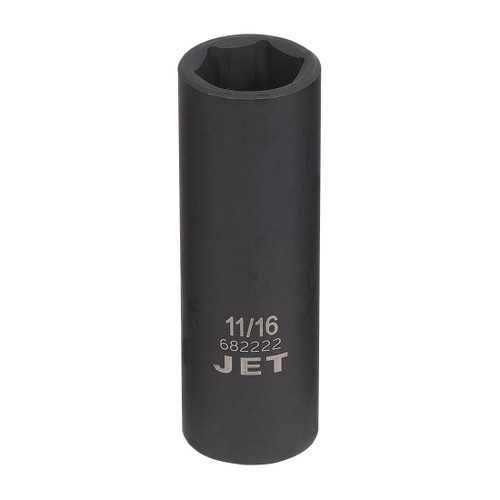 JET 682222 Impact Socket, 1/2 in, 11/16 in Deep Socket, 6 Points