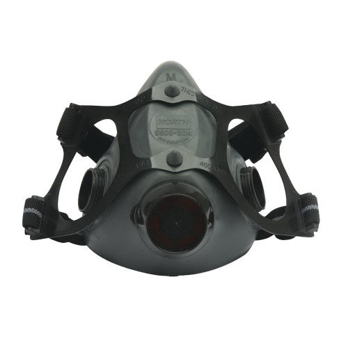 North by Honeywell 550030L Half Mask Respirator, L, Yolk/Cradle Suspension, Thread Connection, Resists: Airborne Particulates, Biohazard, Chemical, Gas, Vapors and Smoke