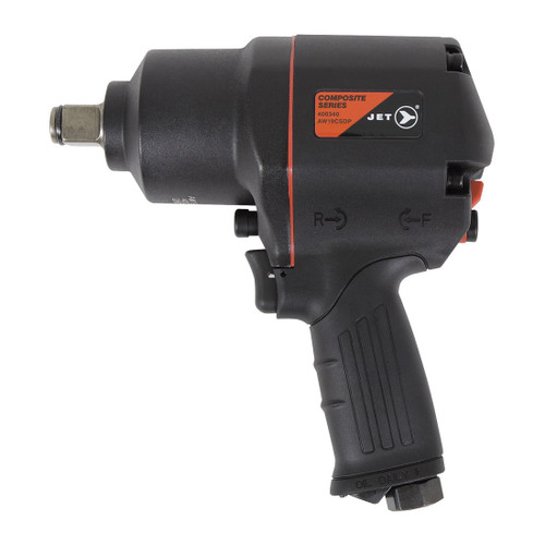 JET 400340 Composite Super Heavy Duty Air Impact Wrench, 3/4 in Drive, 1150 ft-lb Forward/1250 ft-lb Reverse Torque, 8.61 in OAL, 6.9 cfm Short Run Air Consumption