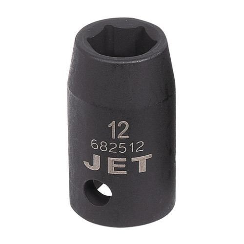 JET 682512 Impact Socket, 1/2 in, 12 mm Regular Socket, 6 Points