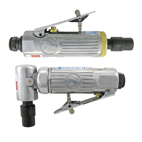 JET 402149 2-in-1 Standard Duty Air Die Grinder, 1/4 in Collet, 0.3 hp, 4/5 cfm Air Flow, 25000/20000 rpm Speed