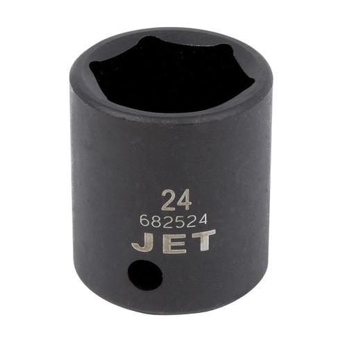 JET 682524 Impact Socket, 1/2 in, 24 mm Regular Socket, 6 Points