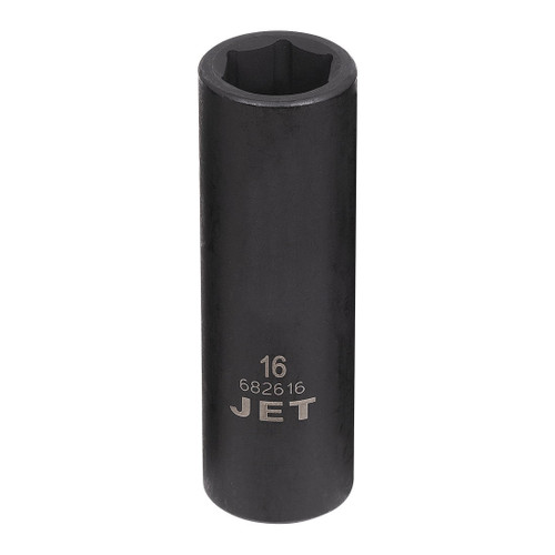 JET 682616 Impact Socket, 1/2 in, 16 mm Deep Socket, 6 Points