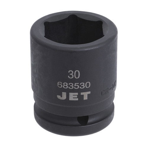 JET 683530 Impact Socket, 3/4 in, 30 mm Regular Socket, 6 Points